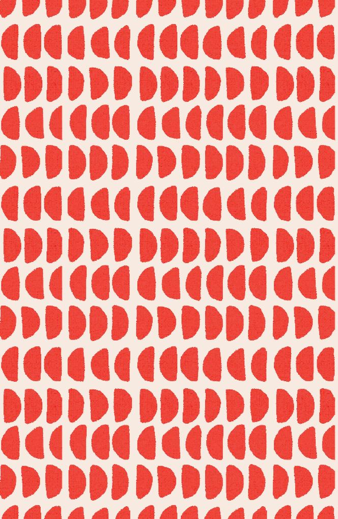 Weitere Ansicht: Notizbuch Insel-Bücherei 'Korallenrote Halbkreise retro'