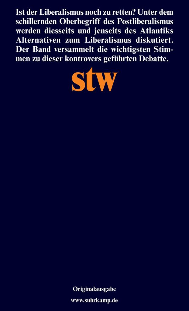 Weitere Ansicht: Postliberalismus?