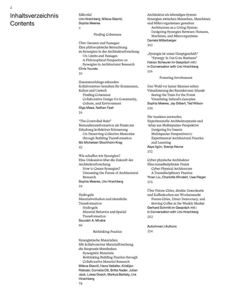 Weitere Ansicht: Synergies: Building Collaborations in Architectural Research