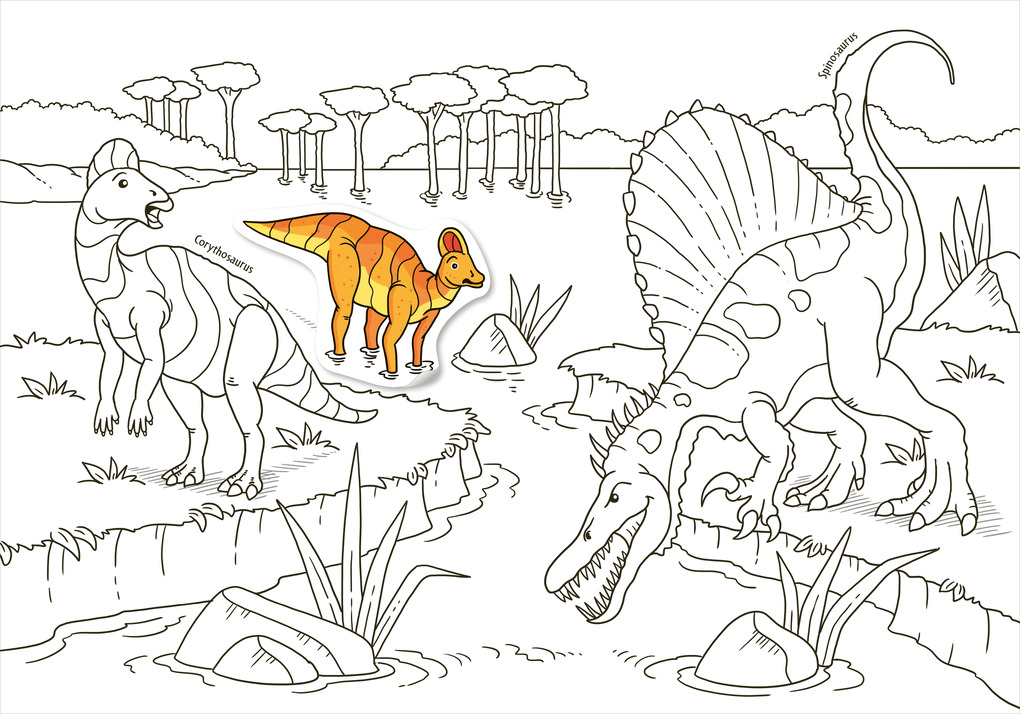 Weitere Ansicht: Mein Sticker-Malbuch. Dinosaurier