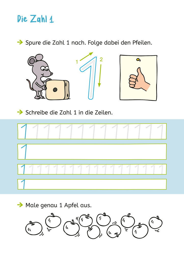 Weitere Ansicht: LERNSTERN. Zahlen schreiben mit Spurrillen | Julia Meyer