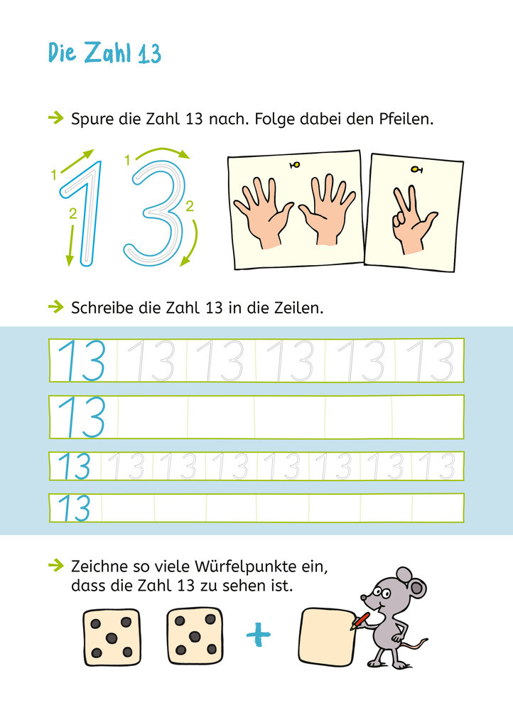 Weitere Ansicht: LERNSTERN. Zahlen schreiben mit Spurrillen | Julia Meyer