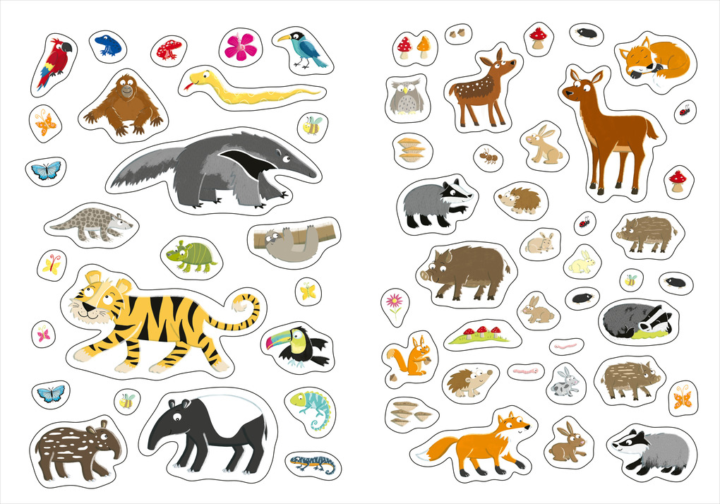 Weitere Ansicht: Großes Stickerheft. Tiere