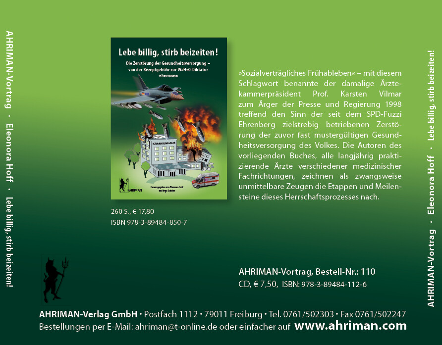 Weitere Ansicht: Lebe billig, stirb beizeiten! | Eleonora Hoff