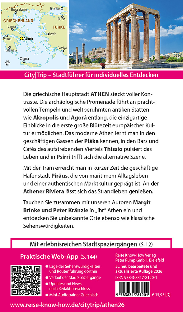 Weitere Ansicht: Reise Know-How CityTrip Athen | Peter Kränzle, Margit Brinke