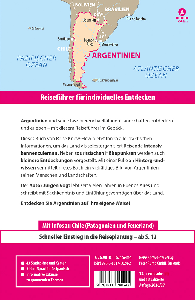 Weitere Ansicht: Reise Know-How Reiseführer Argentinien mit Patagonien und Feuerland | Jürgen Vogt