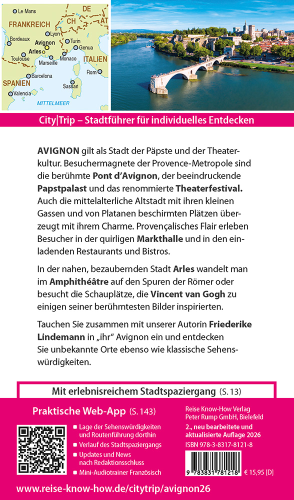 Weitere Ansicht: Reise Know-How CityTrip Avignon mit Arles | Friederike Lindemann