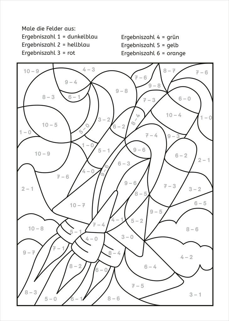 Weitere Ansicht: LERNSTERN. Mein Mathe-Malblock. Rechnen bis 10 | Sabine Schwertführer