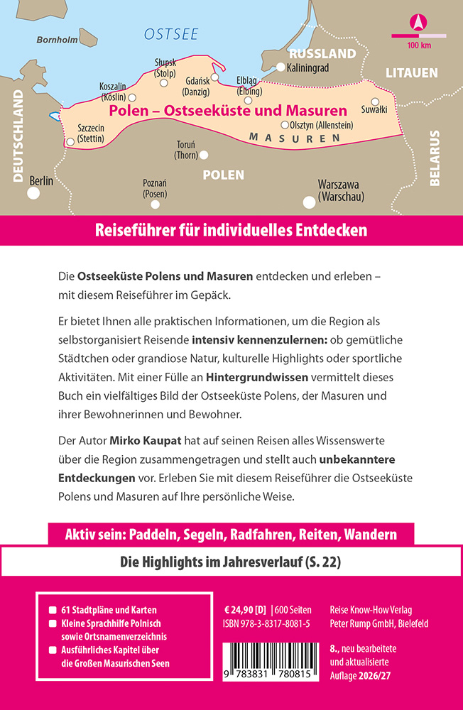 Weitere Ansicht: Reise Know-How Reiseführer Polen - Ostseeküste und Masuren | Mirko Kaupat