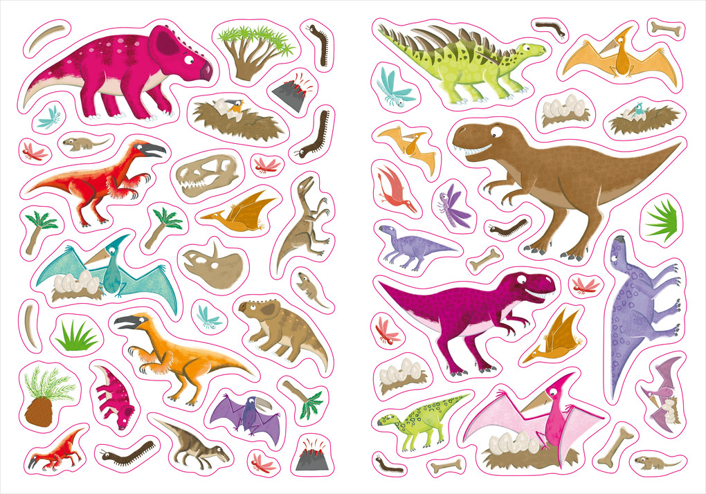 Weitere Ansicht: Großes Stickerheft. Dinos