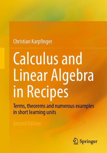 Produktbild: Calculus and Linear Algebra in Recipes | Christian Karpfinger