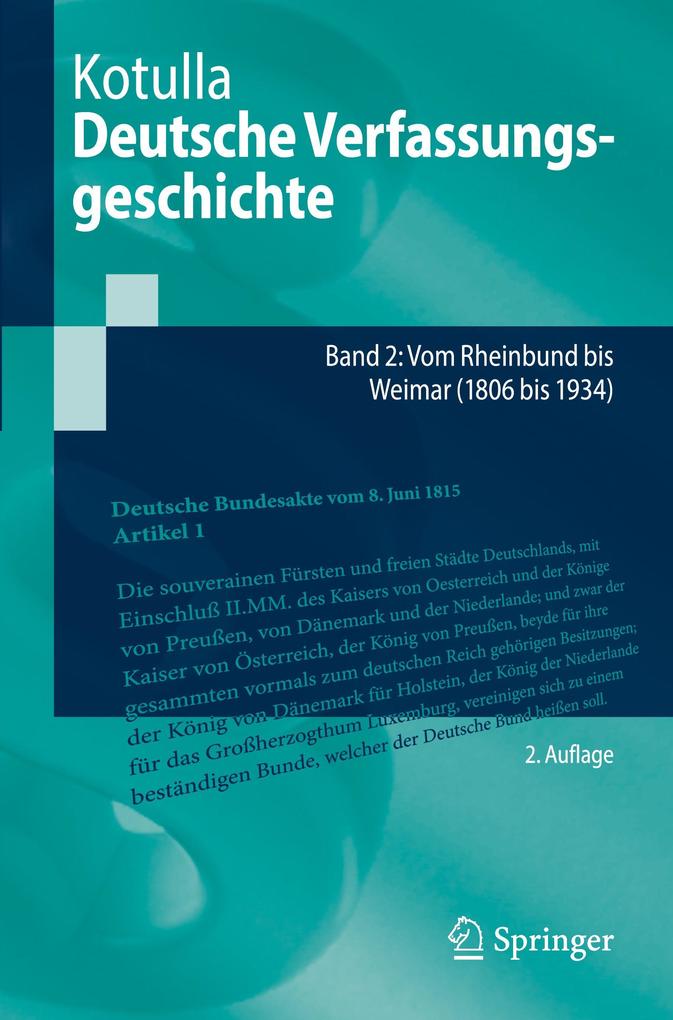 Produktbild: Deutsche Verfassungsgeschichte | Michael Kotulla