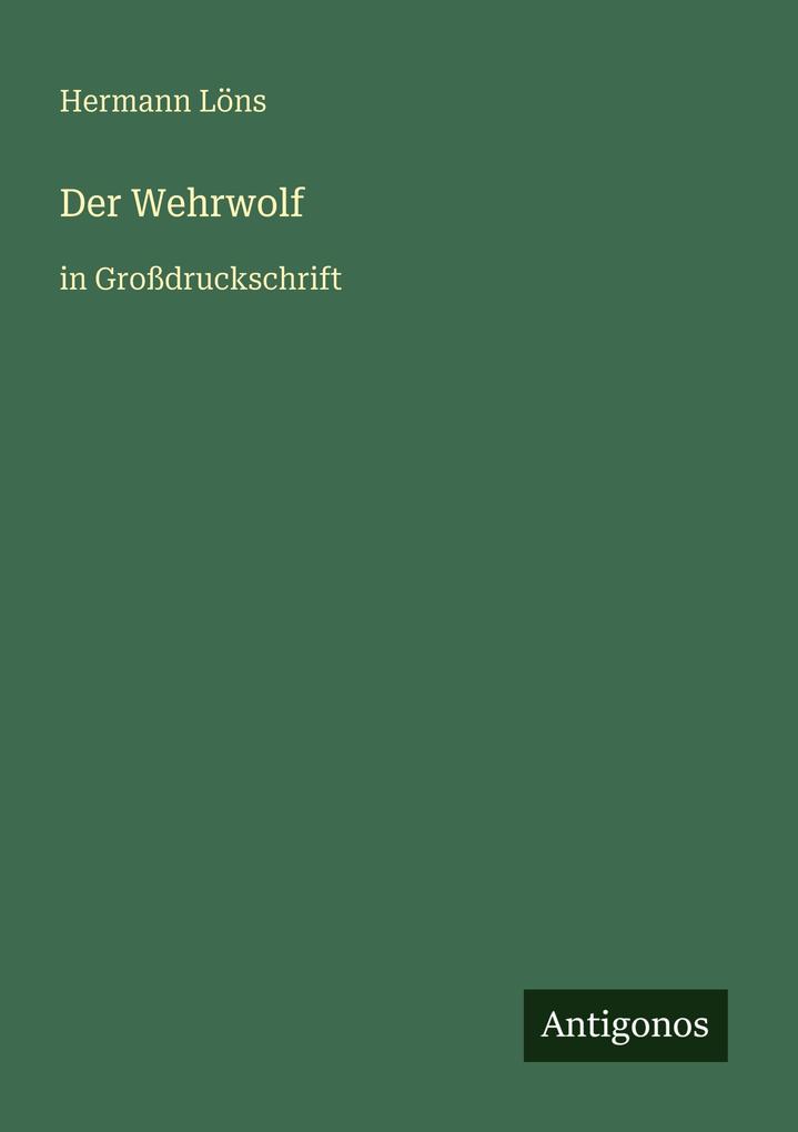 Produktbild: Der Wehrwolf | Hermann Löns