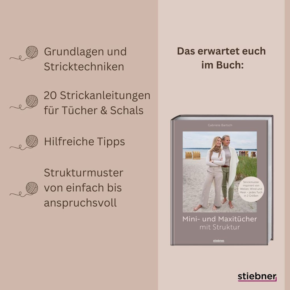 Weitere Ansicht: Mini- und Maxitücher mit Struktur | Gabriele Bartsch