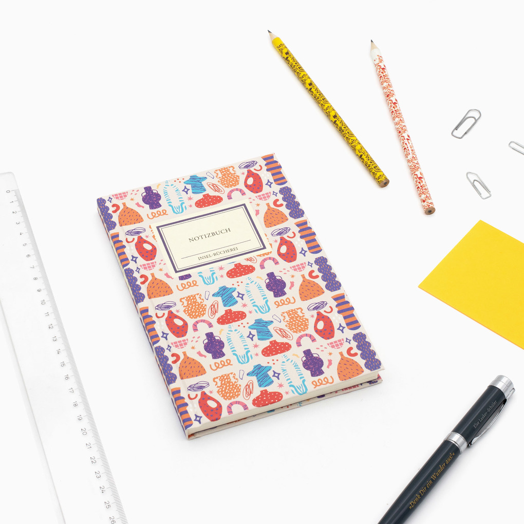 Weitere Ansicht: Notizbuch Insel-Bücherei 'Kunterbunte Vasen retro'
