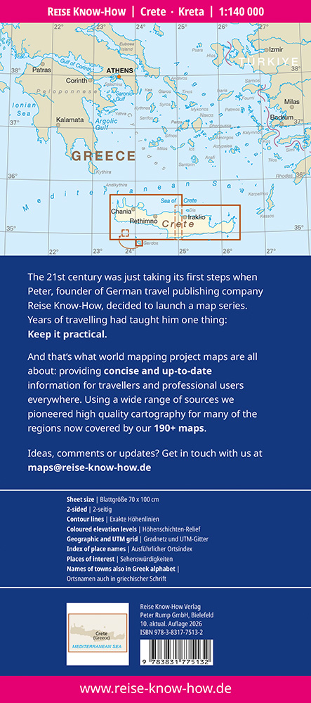Weitere Ansicht: Reise Know-How Landkarte Kreta | Crete (1:140.000)