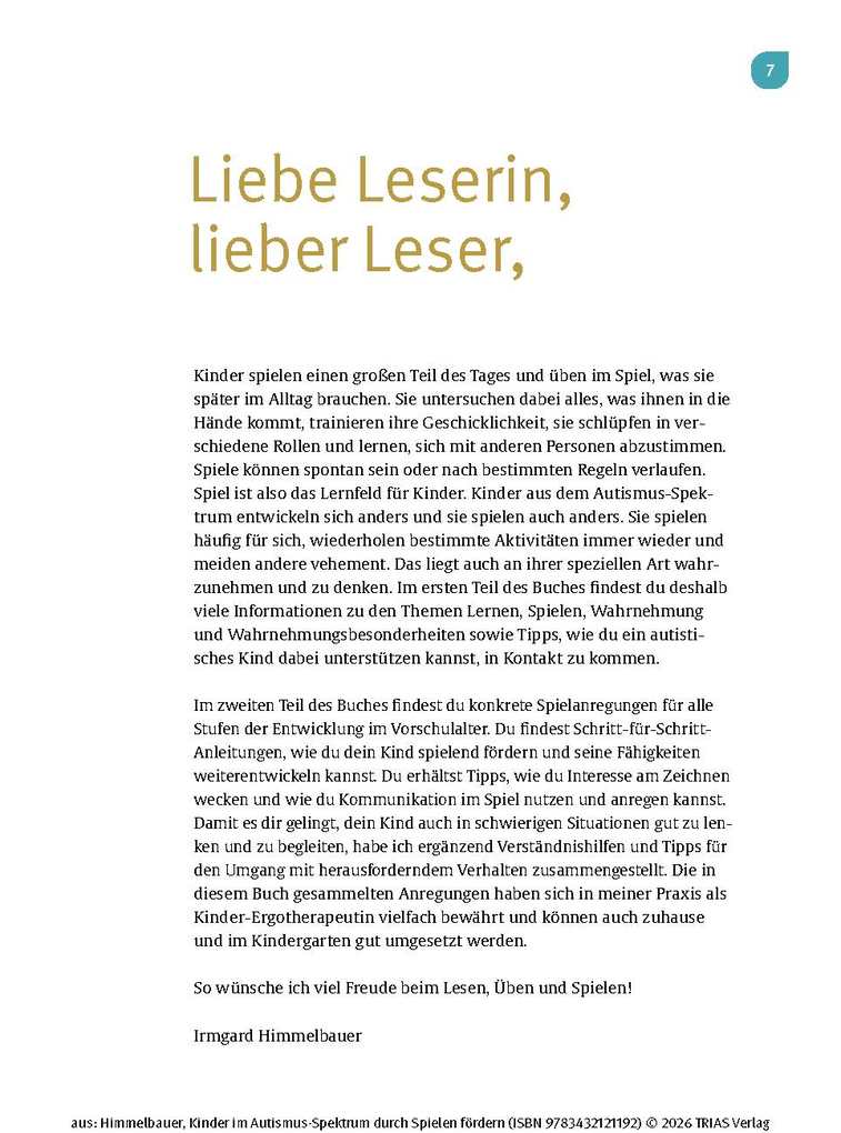 Weitere Ansicht: Kinder im Autismus-Spektrum durch Spielen fördern | Irmgard Himmelbauer