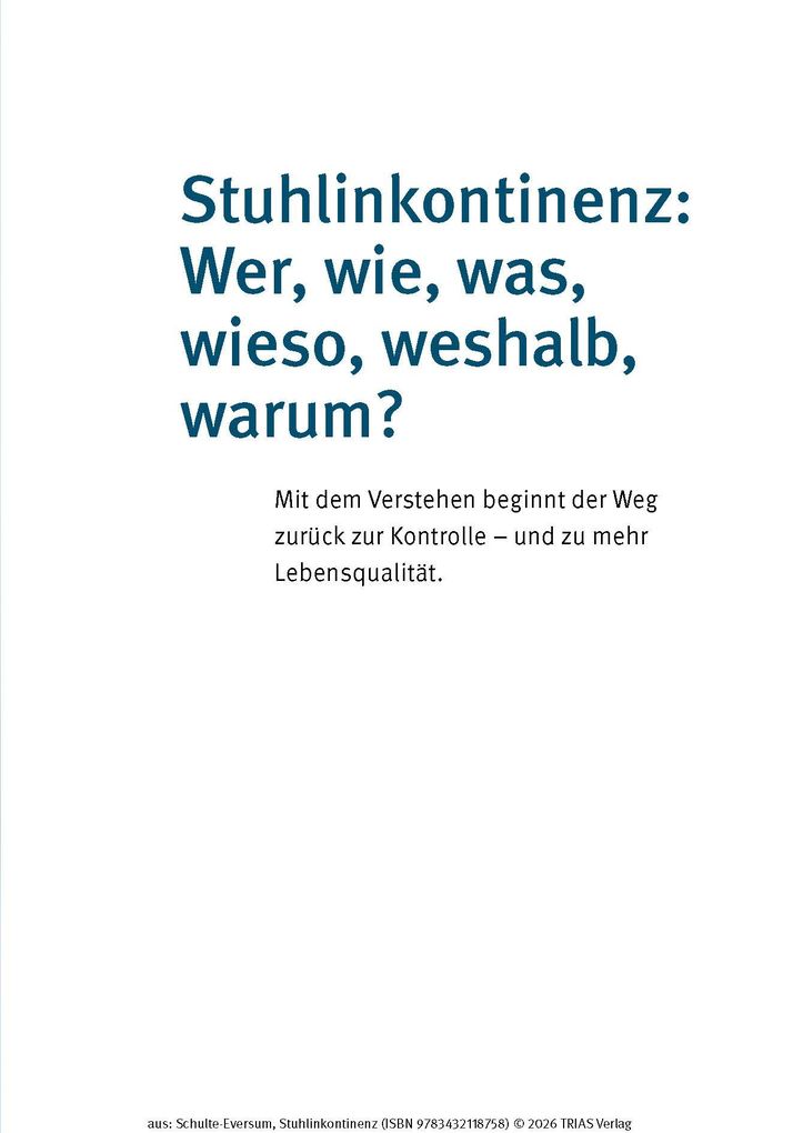 Weitere Ansicht: Stuhlinkontinenz | Caterina Schulte-Eversum