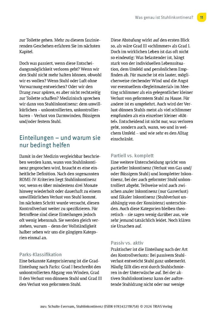 Weitere Ansicht: Stuhlinkontinenz | Caterina Schulte-Eversum