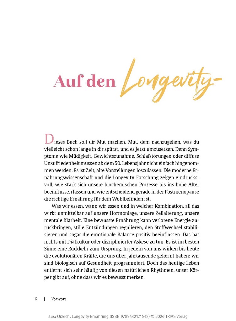 Weitere Ansicht: Longevity-Ernährung | Petra Orzech