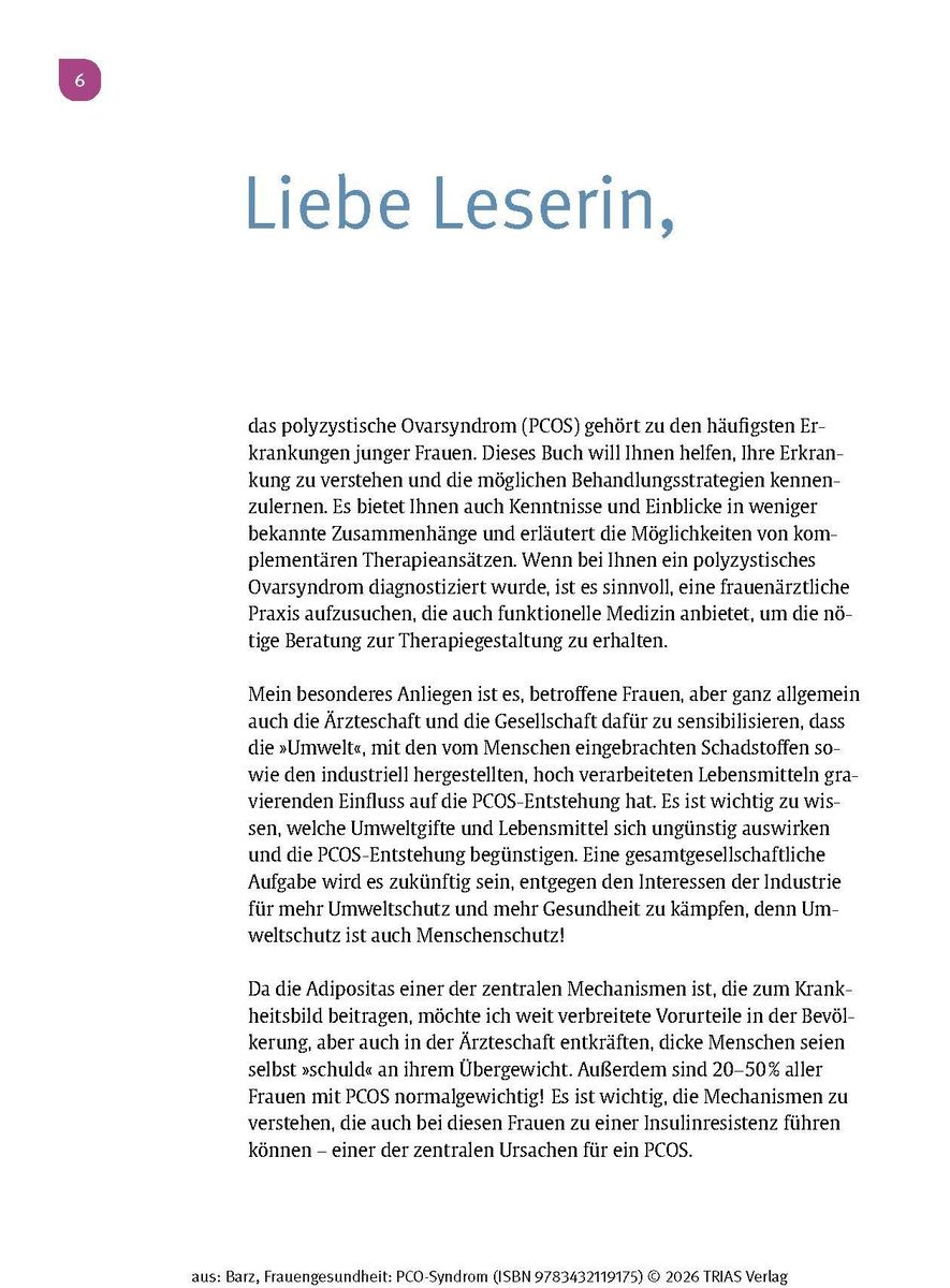 Weitere Ansicht: Frauengesundheit: PCO-Syndrom | Sabine Barz