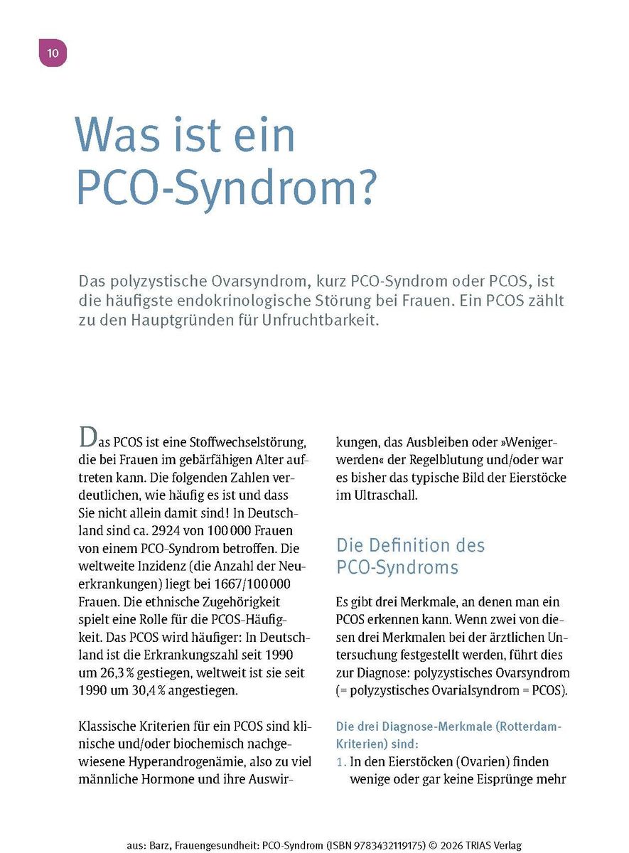 Weitere Ansicht: Frauengesundheit: PCO-Syndrom | Sabine Barz
