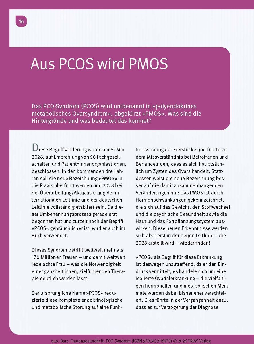 Weitere Ansicht: Frauengesundheit: PCO-Syndrom | Sabine Barz