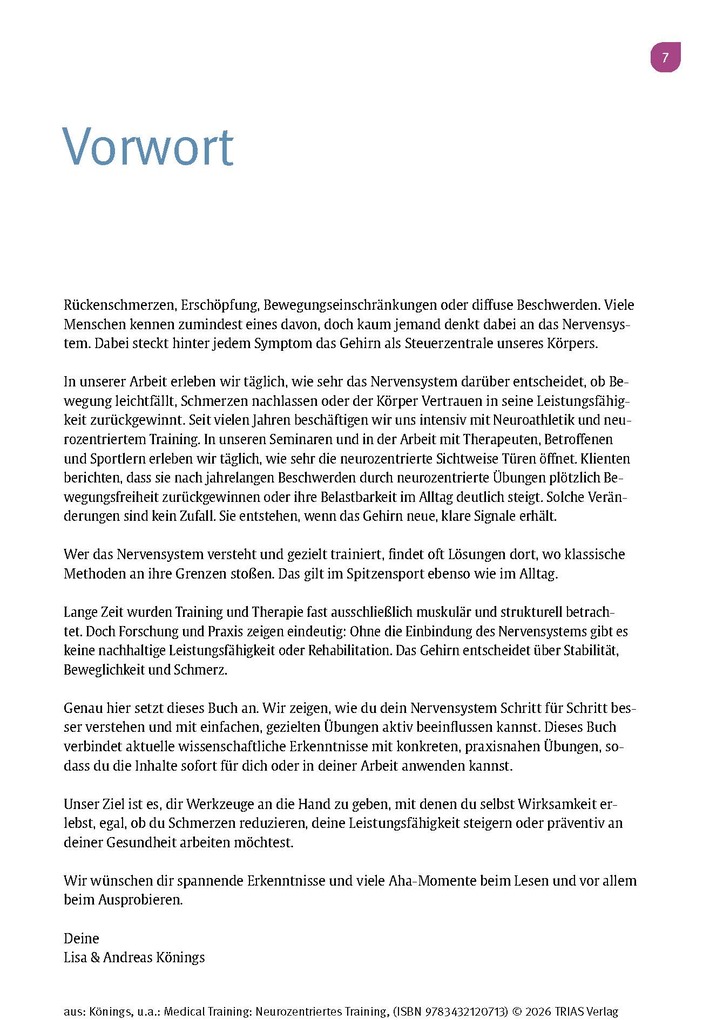 Weitere Ansicht: Medical Training: Neurozentriertes Training | Andreas Könings, Lisa Könings