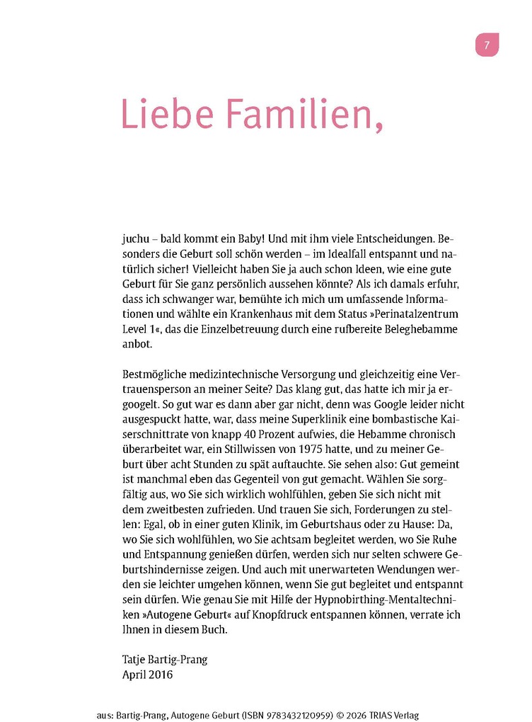 Weitere Ansicht: Autogene Geburt | Tatje Bartig-Prang