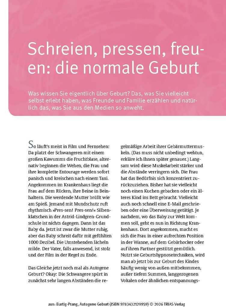 Weitere Ansicht: Autogene Geburt | Tatje Bartig-Prang