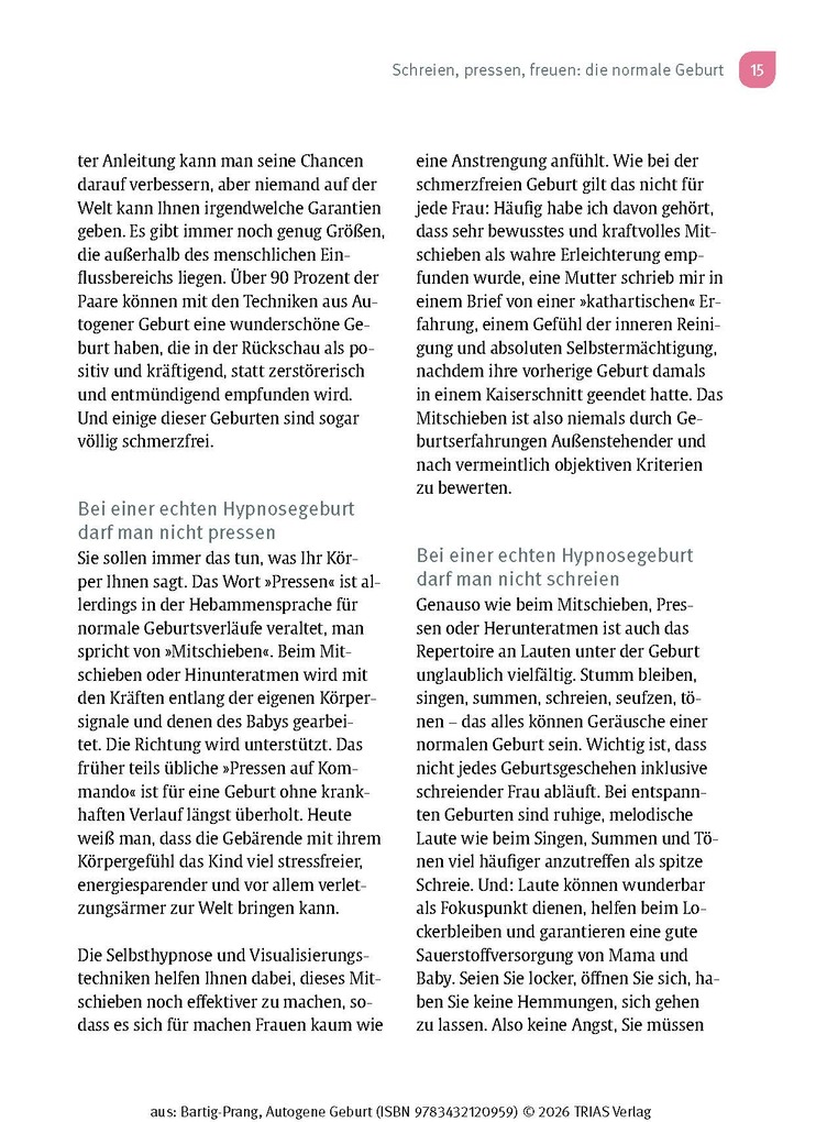 Weitere Ansicht: Autogene Geburt | Tatje Bartig-Prang