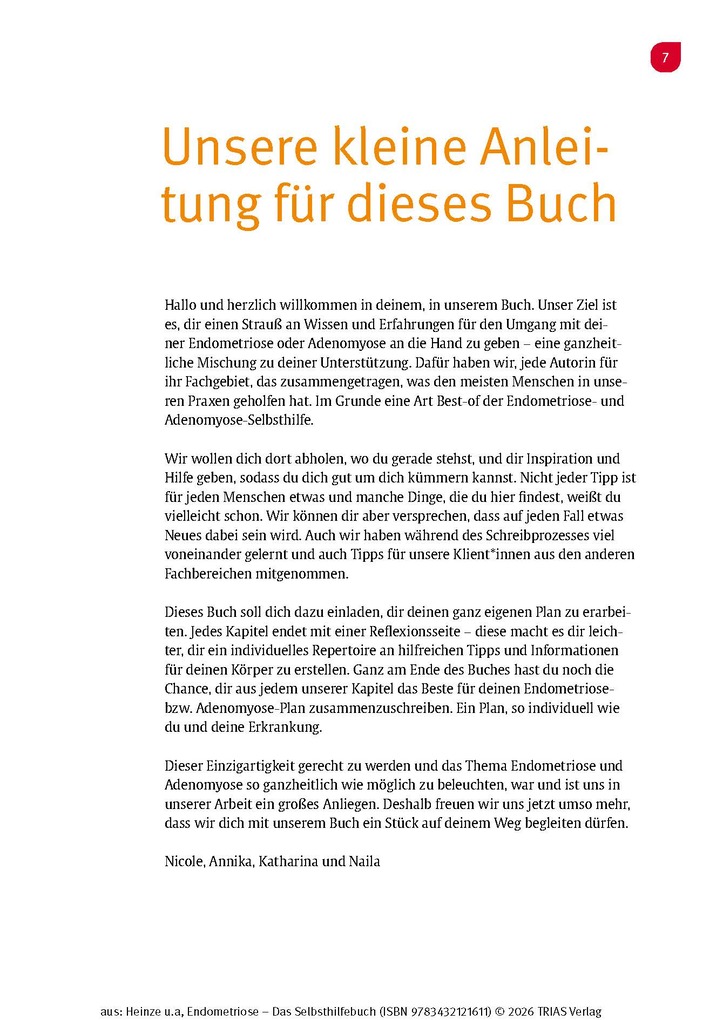 Weitere Ansicht: Endometriose - Das Selbsthilfebuch | Nicole R. Heinze, Annika Cost-Heil, Katharina Kubosch, Naila Rediske