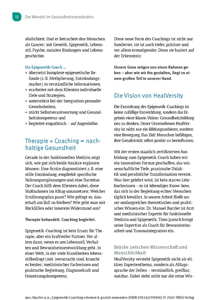 Weitere Ansicht: Epigenetik-Coaching erlernen & gezielt anwenden | Manuel Burzler, Timo Janisch