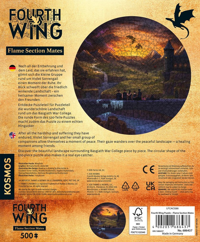 Weitere Ansicht: Fourth Wing Puzzle - Flame Section Mates
