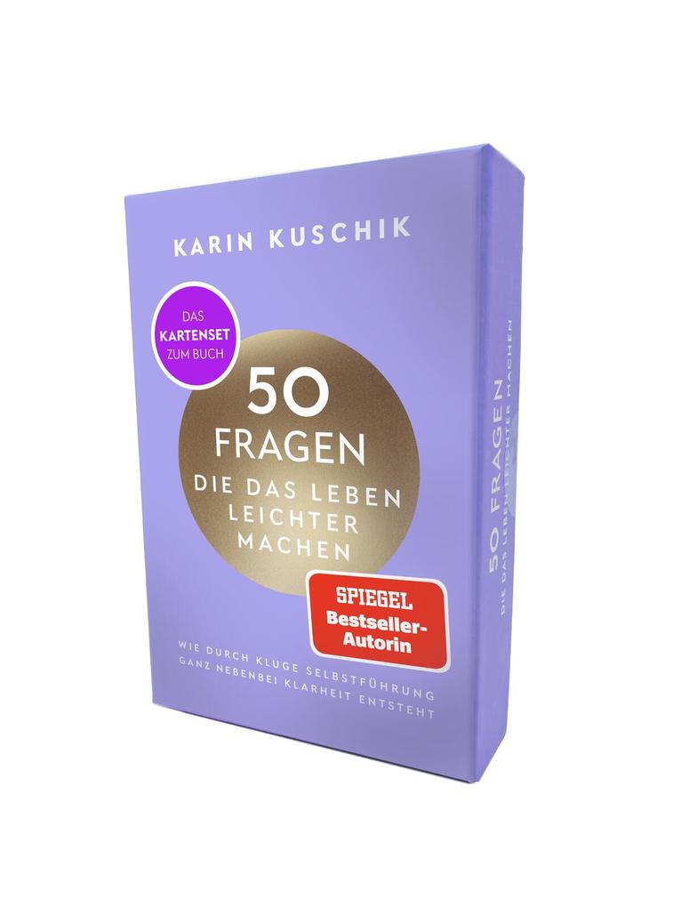 Weitere Ansicht: 50 Fragen, die das Leben leichter machen - Das Kartenset zum Buch | Karin Kuschik