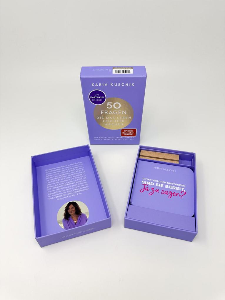 Weitere Ansicht: 50 Fragen, die das Leben leichter machen - Das Kartenset zum Buch | Karin Kuschik
