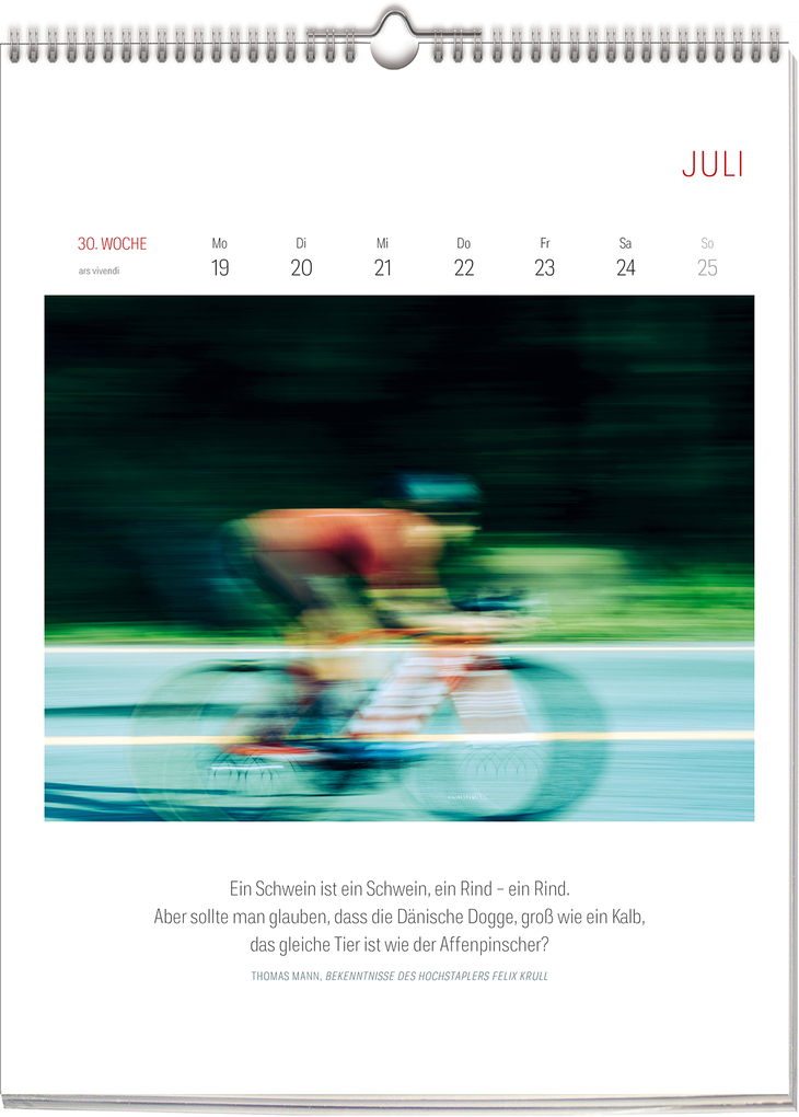 Weitere Ansicht: Literarischer Fahrrad Kalender 2027 | Vivendi Ars, ars vivendi Verlag