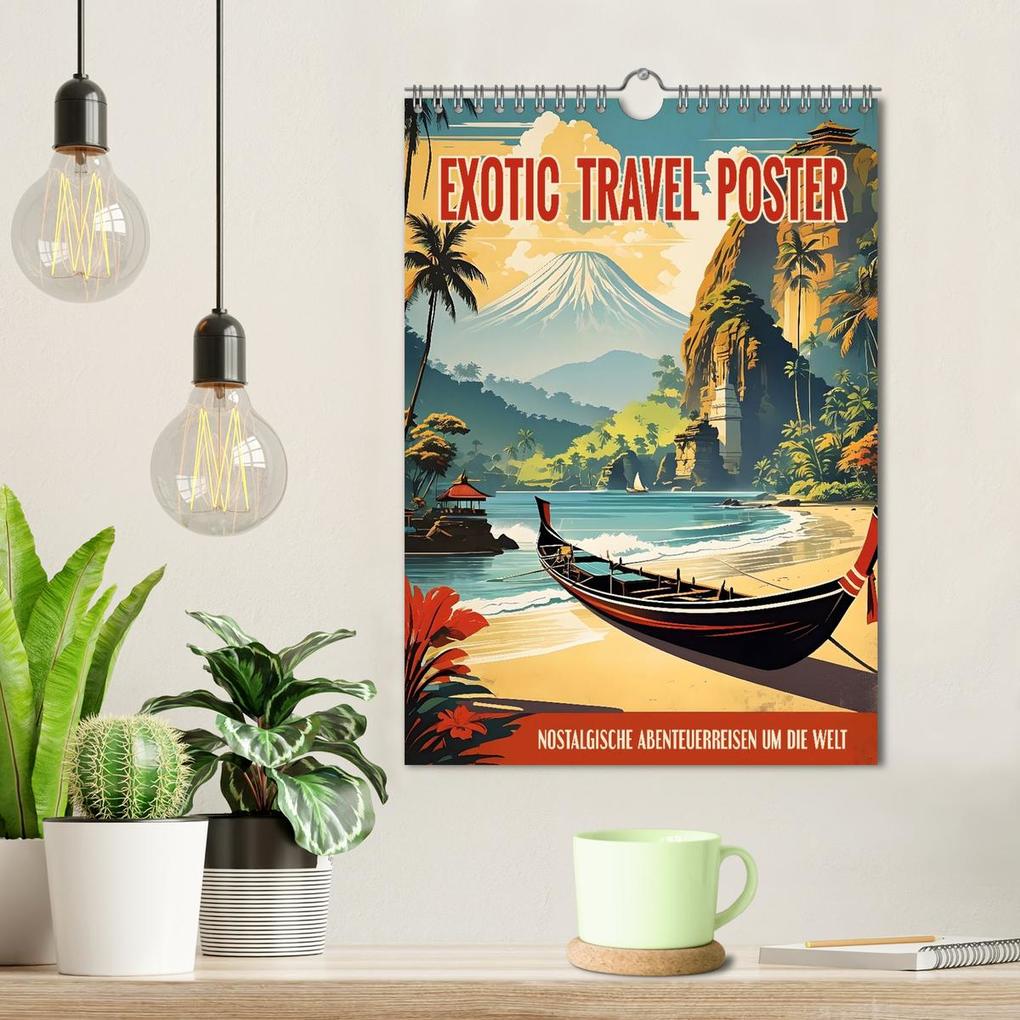 Weitere Ansicht: Exotic Travel Poster - nostalgische Abenteuerreisen um die Welt (Wandkalender 2026 DIN A4 hoch), CALVENDO Monatskalender | Renate Utz, Calvendo