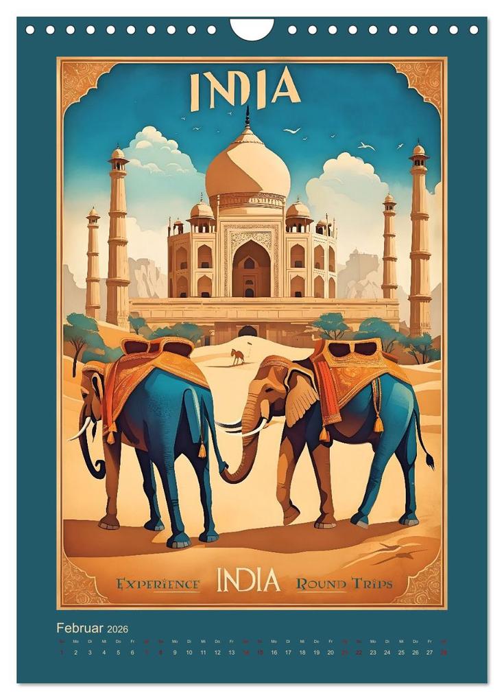 Weitere Ansicht: Exotic Travel Poster - nostalgische Abenteuerreisen um die Welt (Wandkalender 2026 DIN A4 hoch), CALVENDO Monatskalender | Renate Utz, Calvendo