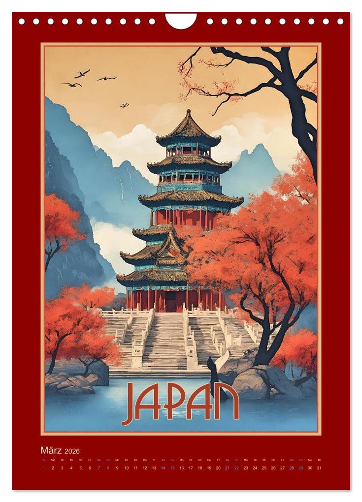 Weitere Ansicht: Exotic Travel Poster - nostalgische Abenteuerreisen um die Welt (Wandkalender 2026 DIN A4 hoch), CALVENDO Monatskalender | Renate Utz, Calvendo