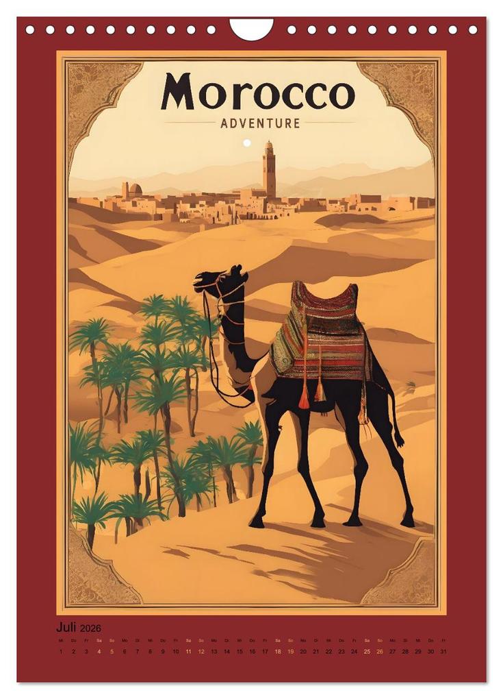 Weitere Ansicht: Exotic Travel Poster - nostalgische Abenteuerreisen um die Welt (Wandkalender 2026 DIN A4 hoch), CALVENDO Monatskalender | Renate Utz, Calvendo