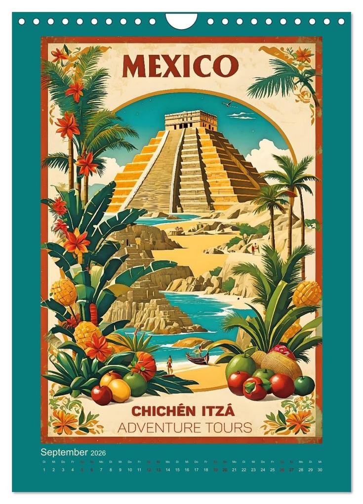Weitere Ansicht: Exotic Travel Poster - nostalgische Abenteuerreisen um die Welt (Wandkalender 2026 DIN A4 hoch), CALVENDO Monatskalender | Renate Utz, Calvendo