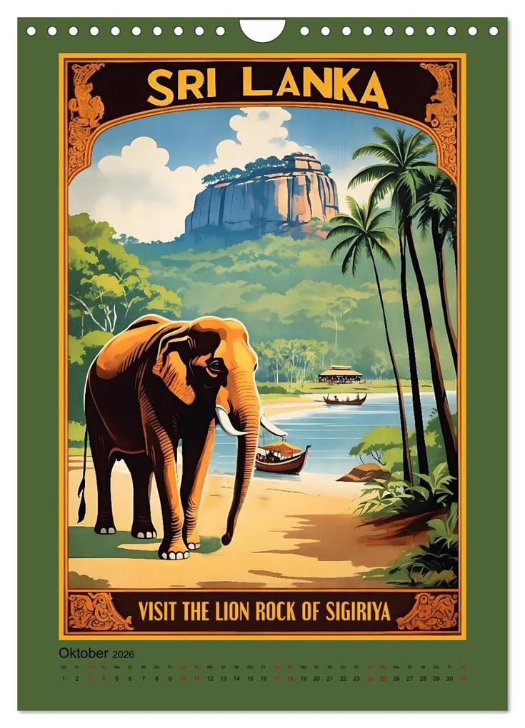 Weitere Ansicht: Exotic Travel Poster - nostalgische Abenteuerreisen um die Welt (Wandkalender 2026 DIN A4 hoch), CALVENDO Monatskalender | Renate Utz, Calvendo
