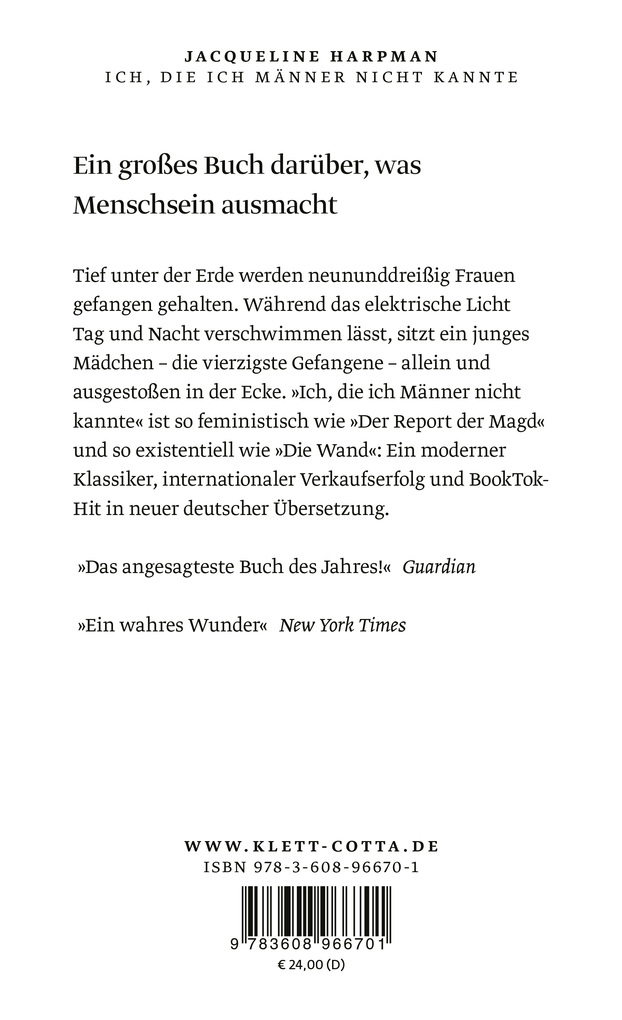 Weitere Ansicht: Ich, die ich Männer nicht kannte | Jacqueline Harpman