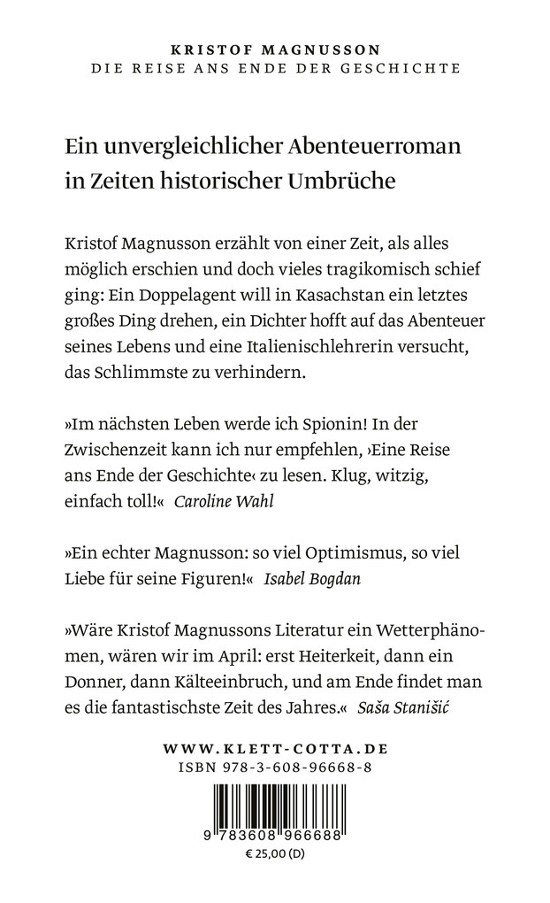 Weitere Ansicht: Die Reise ans Ende der Geschichte | Kristof Magnusson
