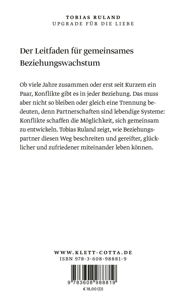 Weitere Ansicht: Upgrade für die Liebe | Tobias Ruland