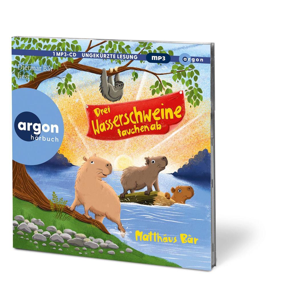 Weitere Ansicht: Drei Wasserschweine tauchen ab | Matthäus Bär