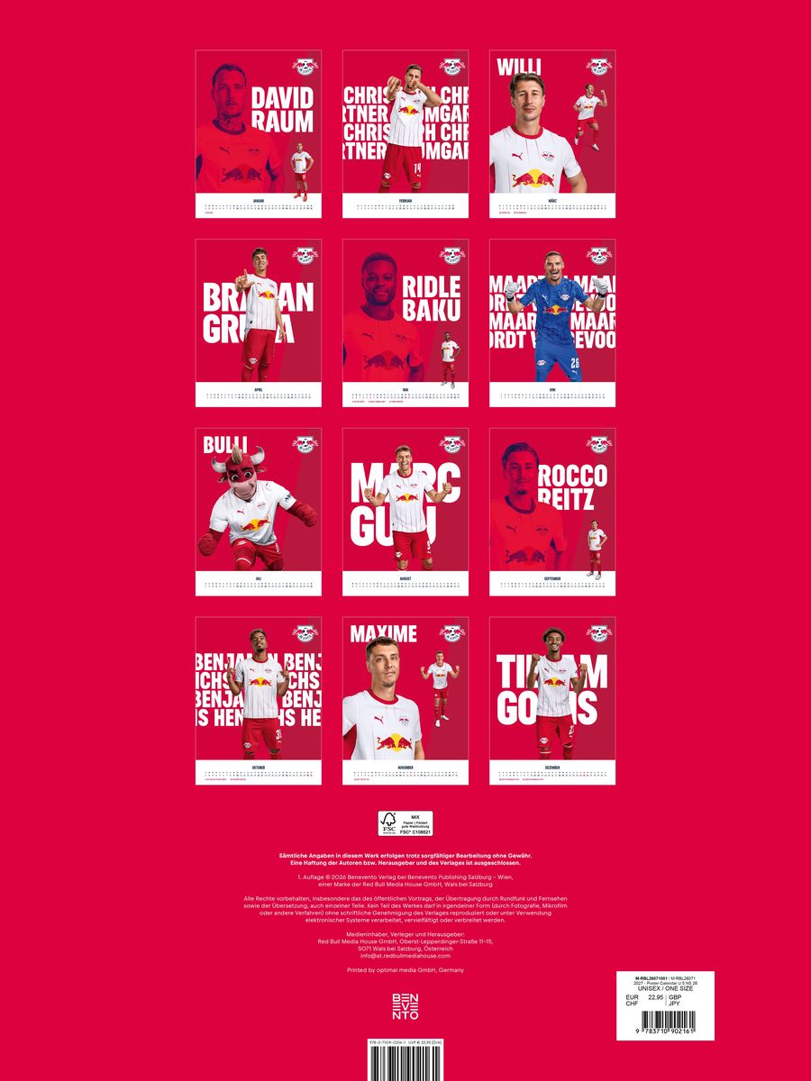 Weitere Ansicht: RB Leipzig 2027 - Posterkalender
