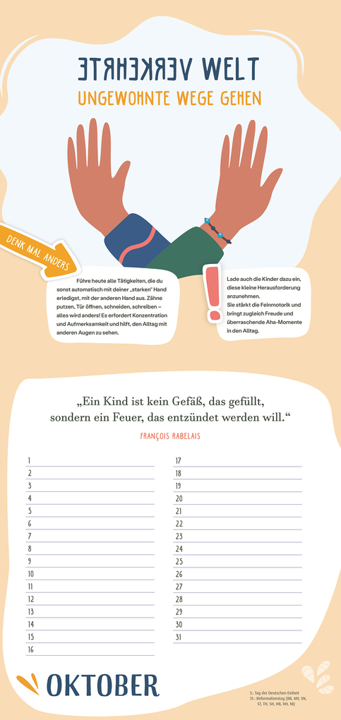 Weitere Ansicht: Immerwährender Teamkalender. Für ein gutes Miteinander | Katja Weber