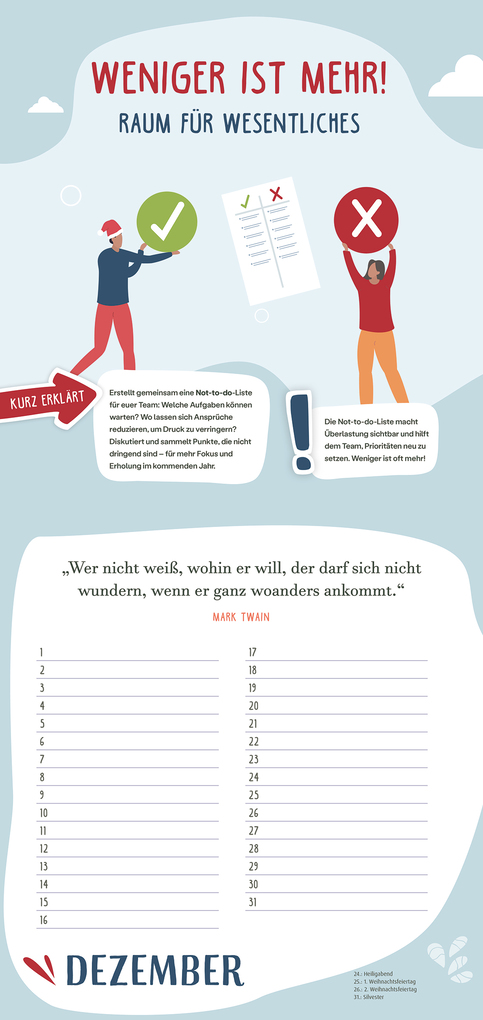 Weitere Ansicht: Immerwährender Teamkalender. Für ein gutes Miteinander | Katja Weber